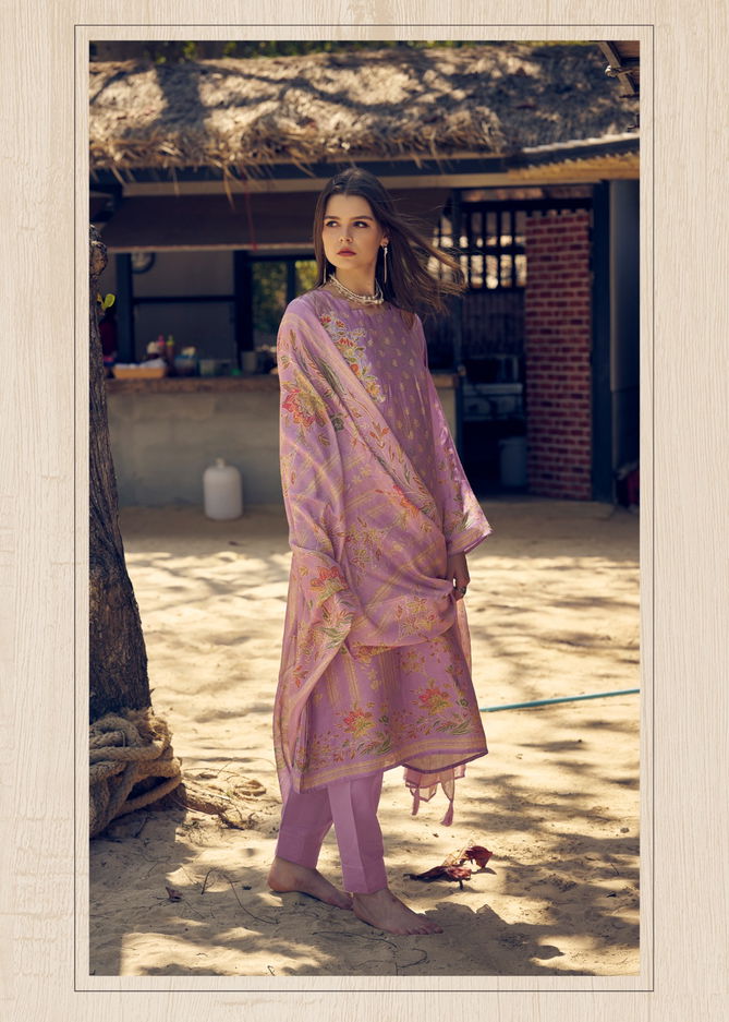 Ibadat By Prm Printed Muslin Silk Dress Material Wholesale Suppliers In Mumbai
